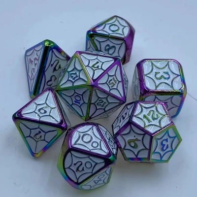 OEM juego de dados de metal no tóxico a granel RP mano poliedro para el mundo salvaje