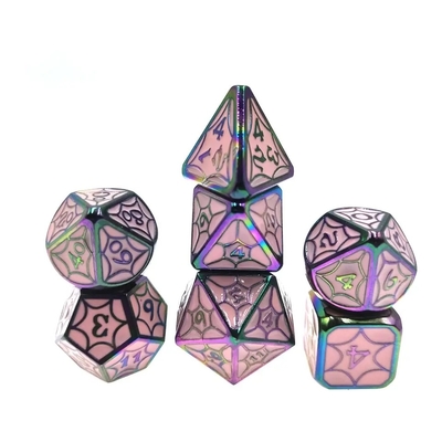 OEM juego de dados de metal no tóxico a granel RP mano poliedro para el mundo salvaje