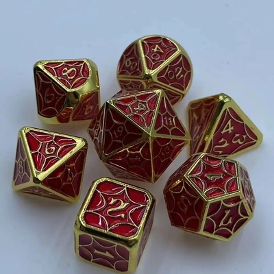 Conjunto de dados de aleación resistente al desgaste hecha a mano con múltiples caras PRG Dice Dragon And Dungeon