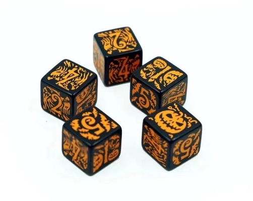 Moderno juego de rol juego de dados 20 mm Negro fondo color patrón