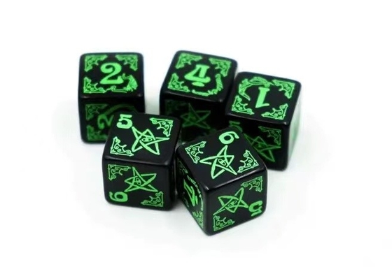 Moderno juego de rol juego de dados 20 mm Negro fondo color patrón
