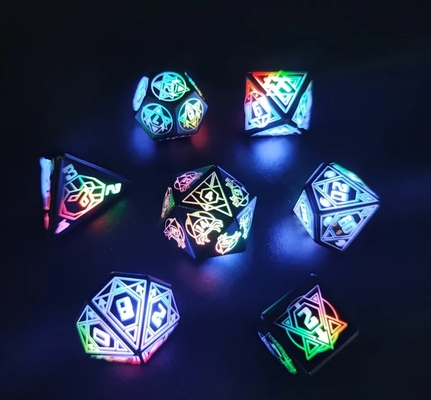 Enciende DND dados recargables con caja de carga 7 PCS LED dados electrónicos para la mesa