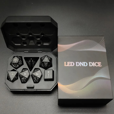 Enciende DND dados recargables con caja de carga 7 PCS LED dados electrónicos para la mesa