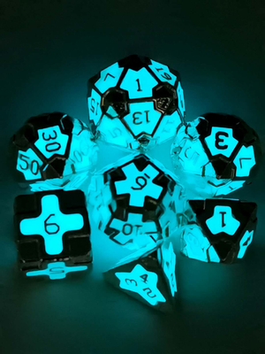 Dragón y mazmorra LED dados luminosos ABS juegos de RPG de plástico Batería de botón 3V