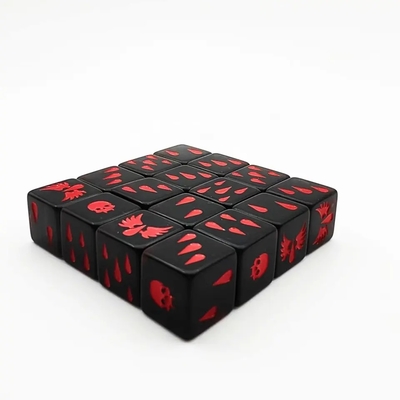 Superficie lisa Resina poliédrica de cristal juego de dados juego de acrílico personalizado