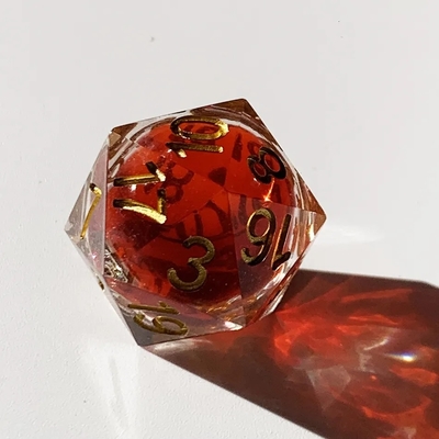 Juego de RPG Blood Dice Set Rojo Líquido Core Dice Resina Dragón Y Dungeon