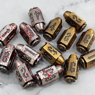 Juego estándar DND Metales dados poliédrico conjunto ponderado para juegos de mesa de poker