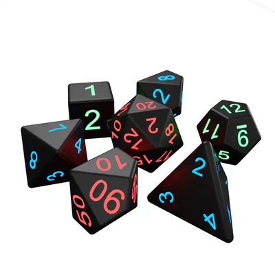 DND Junta de dados poliédricos Juego para adultos Truco mágico Pixeles Electrónico Brillo LED Dado