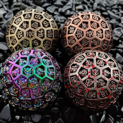 Hollow 100 Metal Dice Coc Running Grupo Juego de mesa Dnd Gigante Grande