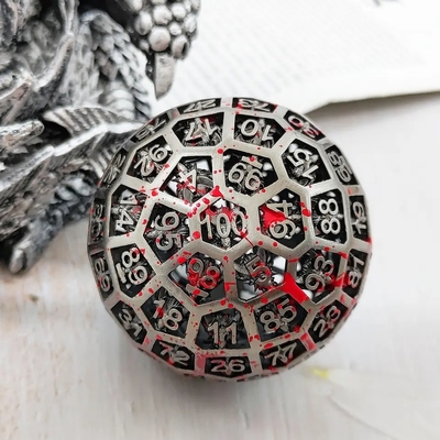 Hollow 100 Metal Dice Coc Running Grupo Juego de mesa Dnd Gigante Grande