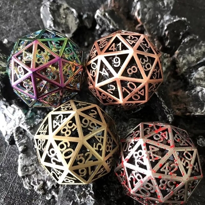 60D Macrobine Zinc Alloy Metal Dice Set Juego de escritorio Único DND