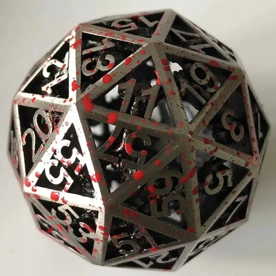 60D Macrobine Zinc Alloy Metal Dice Set Juego de escritorio Único DND
