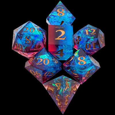 DND#RPG Rojo y azul textura lisa