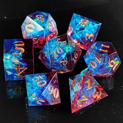 DND#RPG Rojo y azul textura lisa