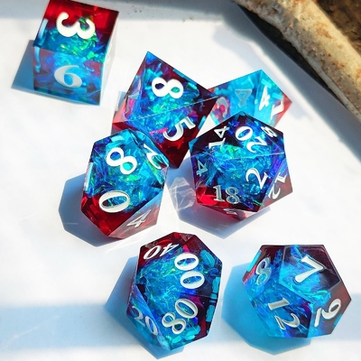 DND#RPG Rojo y azul textura lisa