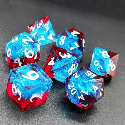 DND#RPG Rojo y azul textura lisa