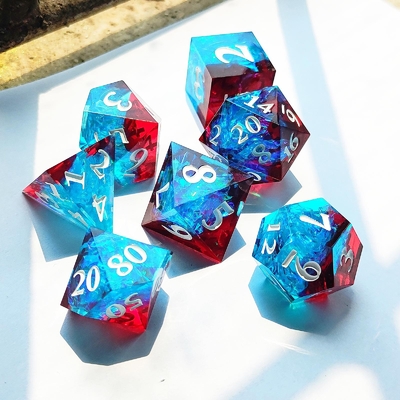 DND#RPG Rojo y azul textura lisa