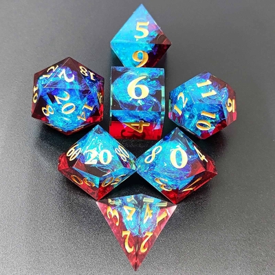 DND#RPG Rojo y azul textura lisa