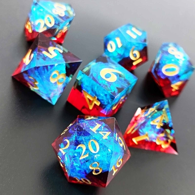 DND#RPG Rojo y azul textura lisa