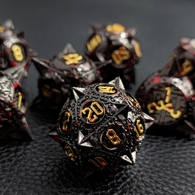 Bloodstarial Meteor Metal Dice Set D8 RPG Dragón y mazmorra