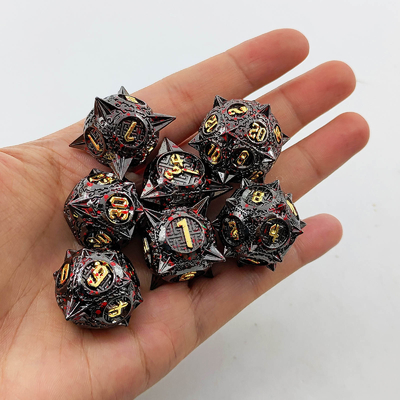 Bloodstarial Meteor Metal Dice Set D8 RPG Dragón y mazmorra