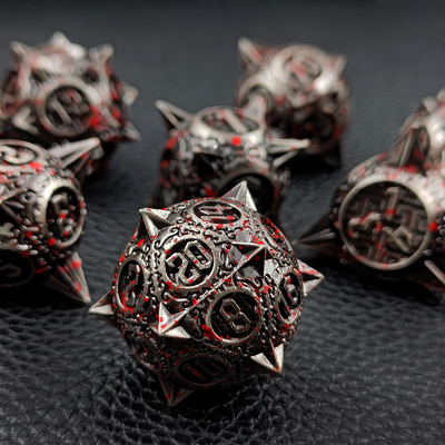 Bloodstarial Meteor Metal Dice Set D8 RPG Dragón y mazmorra