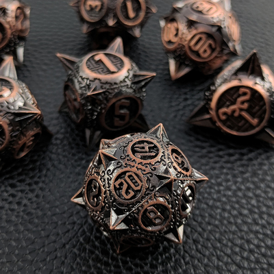 Retro Copper Meteor Martillo Diza de metal Dragón y mazmorra DND RPG D20