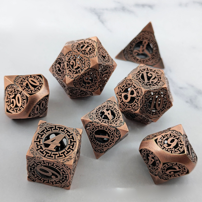 Regreso al juego de dados de metal Kusalukono Multi Facial COC DND RPG Dice