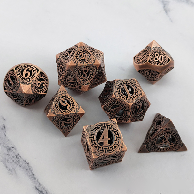 Regreso al juego de dados de metal Kusalukono Multi Facial COC DND RPG Dice