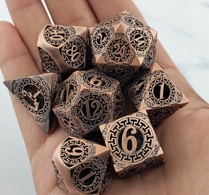 Regreso al juego de dados de metal Kusalukono Multi Facial COC DND RPG Dice