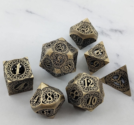 Regreso al juego de dados de metal Kusalukono Multi Facial COC DND RPG Dice