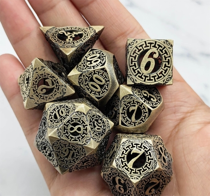 Regreso al juego de dados de metal Kusalukono Multi Facial COC DND RPG Dice