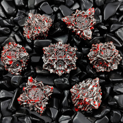 Lotus Metal Dice Set DND Dungeons and Dragons TRPG Juego de mesa de D6