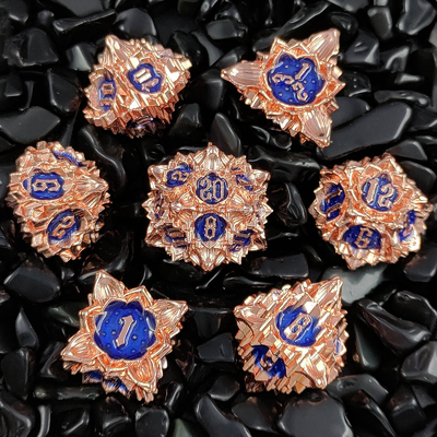 Lotus Metal Dice Set DND Dungeons and Dragons TRPG Juego de mesa de D6