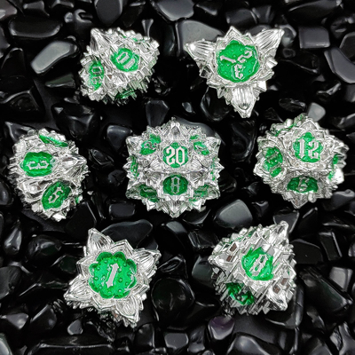 Lotus Metal Dice Set DND Dungeons and Dragons TRPG Juego de mesa de D6