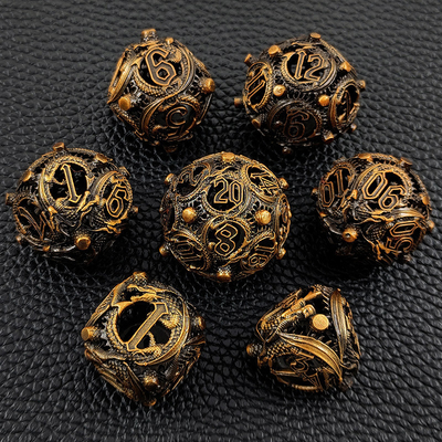 Longkong Circle Metal Dice Set DND Dungeon and Multi-Noodle Juego de ajedrez de rol