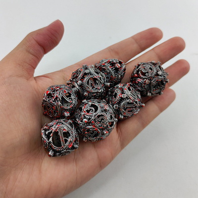 Longkong Circle Metal Dice Set DND Dungeon and Multi-Noodle Juego de ajedrez de rol