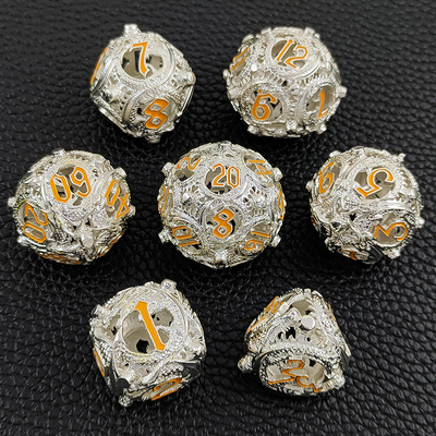 Longkong Circle Metal Dice Set DND Dungeon and Multi-Noodle Juego de ajedrez de rol