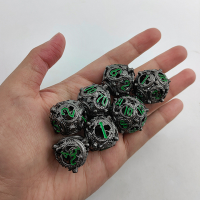 Longkong Circle Metal Dice Set DND Dungeon and Multi-Noodle Juego de ajedrez de rol