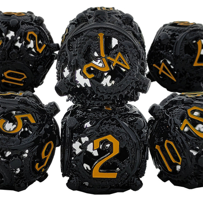 Longkong Circle Metal Dice Set DND Dungeon and Multi-Noodle Juego de ajedrez de rol