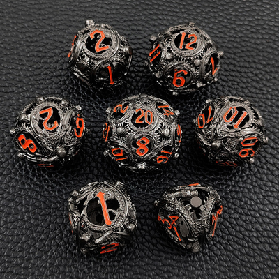 Longkong Circle Metal Dice Set DND Dungeon and Multi-Noodle Juego de ajedrez de rol