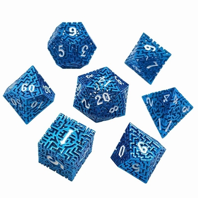 El laberinto hueco juego de dados de metal DND Krusu'S Call RPG multifacético