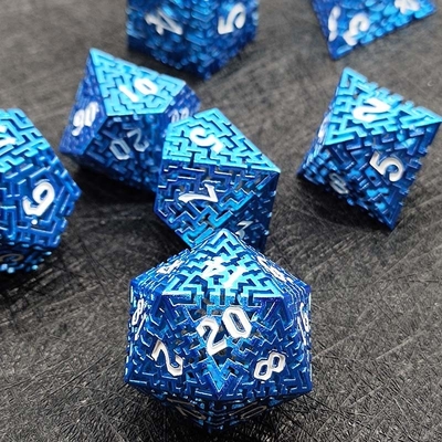 El laberinto hueco juego de dados de metal DND Krusu'S Call RPG multifacético
