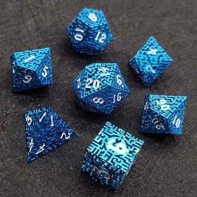 El laberinto hueco juego de dados de metal DND Krusu'S Call RPG multifacético