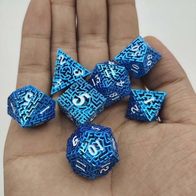 El laberinto hueco juego de dados de metal DND Krusu'S Call RPG multifacético