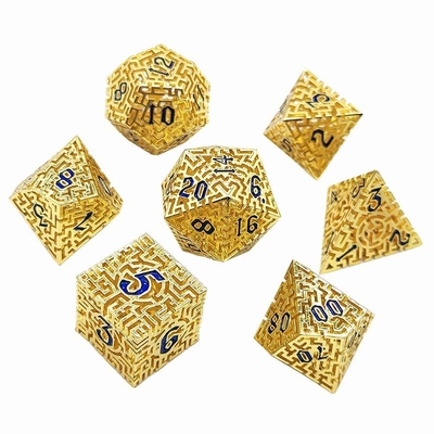 El laberinto hueco juego de dados de metal DND Krusu'S Call RPG multifacético