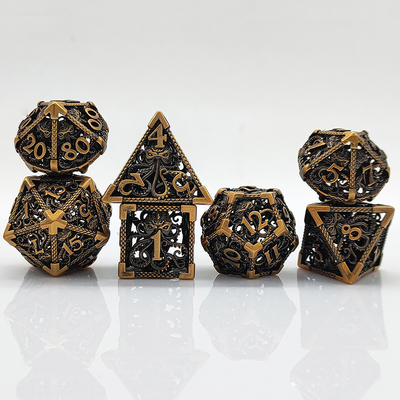 Pulpo Metal Hueco Con Muchas Caras Con juego de dados Budemen Dungeon And Dragon DND