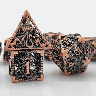 Pulpo Metal Hueco Con Muchas Caras Con juego de dados Budemen Dungeon And Dragon DND