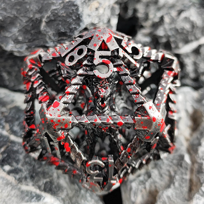 20 Carazos de metales huecos D20 DND a gran escala RPG poliédrico mazmorras y dragones
