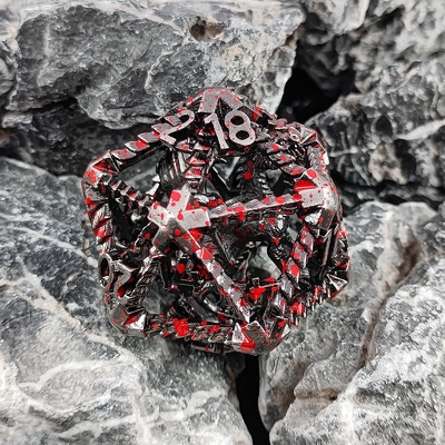 20 Carazos de metales huecos D20 DND a gran escala RPG poliédrico mazmorras y dragones